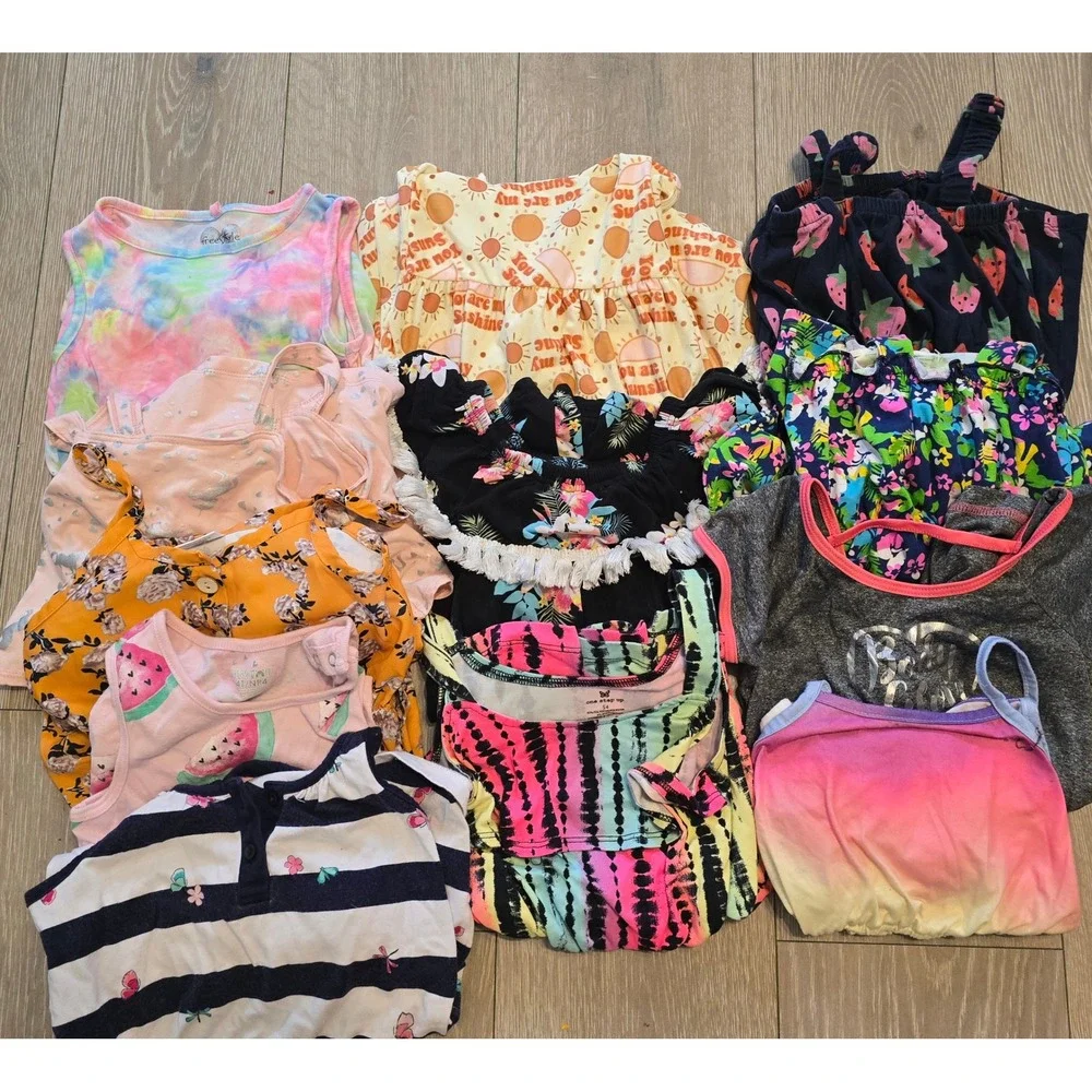 Girls Size 4T Rompers 12 Peice Lot